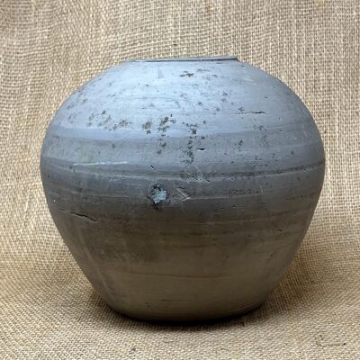 Vintage Grey Earthenware Pot KX3112C