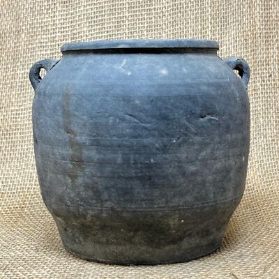 Vintage Grey Earthenware Pot KX3112E