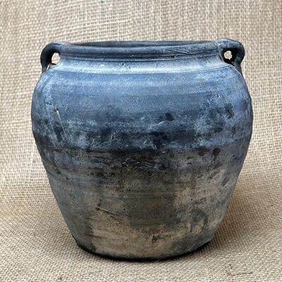 Olla de cerámica Shanxi gris vintage KX3112F