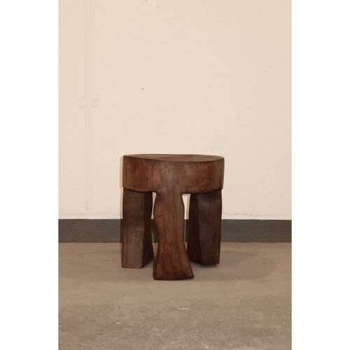 Hand Carved Wooden Stool\Side Table - 47.3