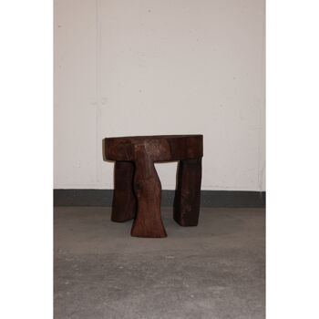 Tabouret/Table d'appoint en bois sculpté à la main - 48.2 2
