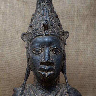 Busto in bronzo IFE Benin vintage