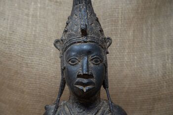 Buste en bronze IFE Bénin vintage 1