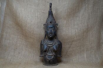 Buste en bronze IFE Bénin vintage 2