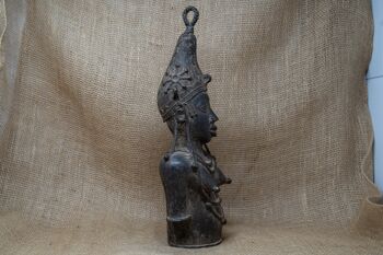 Buste en bronze IFE Bénin vintage 4