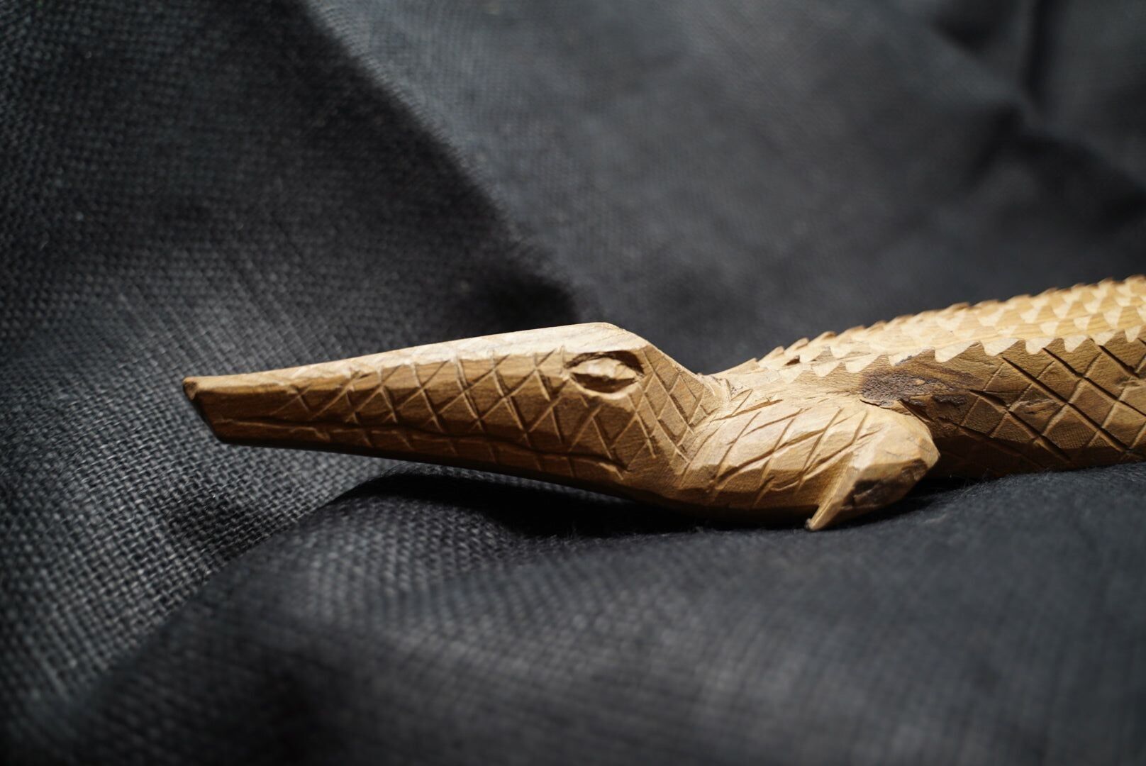 Sculpture Crocodile du Zimbabwe L 73.3