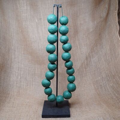 Cameroon Clay Beads- Green 36.1