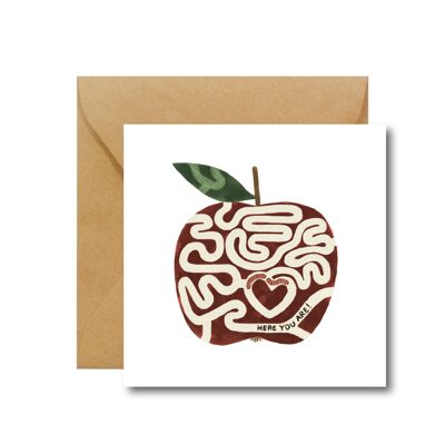 APPLE - GREETING CARD FOR VALENTINE'S DAY
