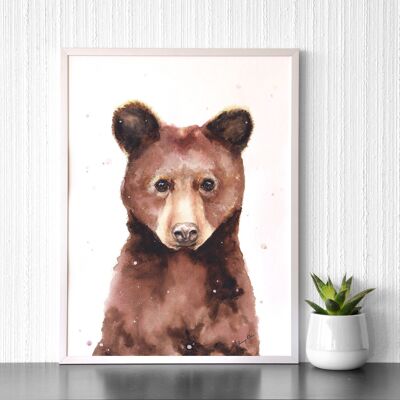 Bear Cub Portrait - Art Print