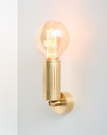 Ampoule murale/plafonnier Luminar en laiton 1