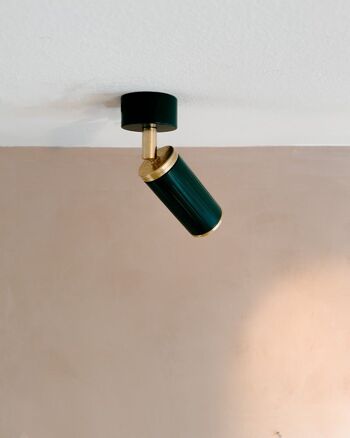 Spot lumineux pour mur/plafond Luminar en vert mousse 3