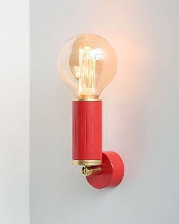 Luminar Applique / Plafonnier Ampoule En Rouge Corail 1