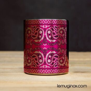 Mug Inox Bandana rose - 32cl - Diamètre 8cm - Hauteur 10cm 2
