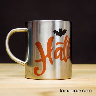 Mug Inox Happy Halloween 3gm - 32cl - Diamètre 8cm - Hauteur 10cm