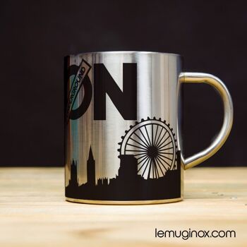 Mug Inox Londres - 23cl - Diamètre 7cm - Hauteur 8cm 4