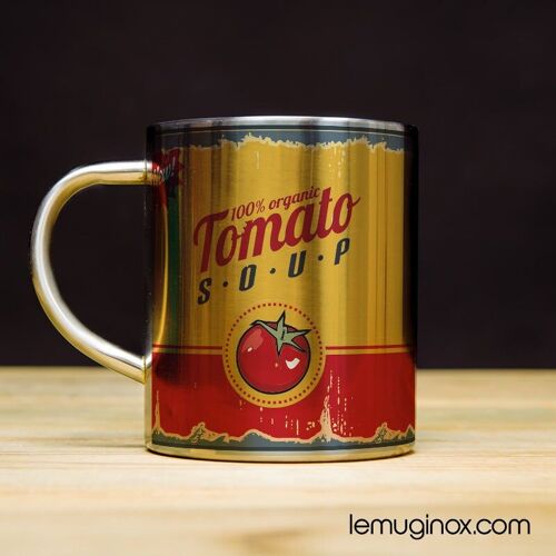 Mug Inox Tomato soup - 23cl - Diamètre 7cm - Hauteur 8cm