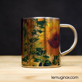 Mug Inox Tournesols - 32cl - Diamètre 8cm - Hauteur 10cm 3