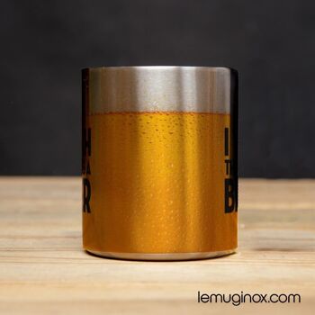 Mug Inox I Wish this was a Beer - 32cl - Diamètre 8cm - Hauteur 10cm 3