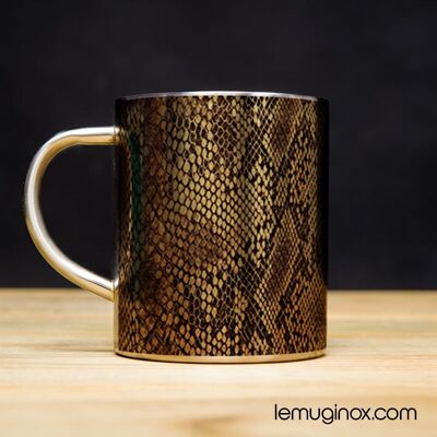 Mug Inox Peau de serpent - 23cl - Diamètre 7cm - Hauteur 8cm