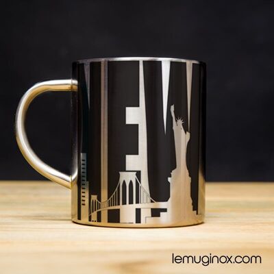 Mug Inox New York - 23cl - Diamètre 7cm - Hauteur 8cm