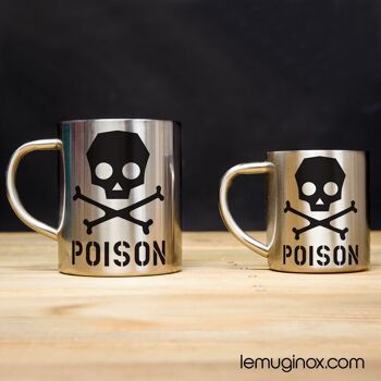 Mug Inox Poison - 23cl - Diamètre 7cm - Hauteur 8cm 2