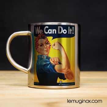 Mug Inox We can do it! - 32cl - Diamètre 8cm - Hauteur 10cm 1