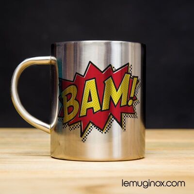 Mug Inox BAM - 32cl - Diamètre 8cm - Hauteur 10cm