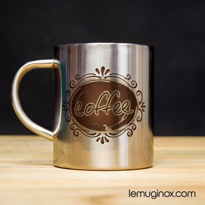 Mug Inox Coffee - 23cl - Diamètre 7cm - Hauteur 8cm