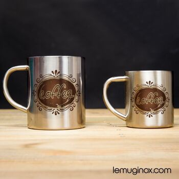 Mug Inox Coffee - 32cl - Diamètre 8cm - Hauteur 10cm 2