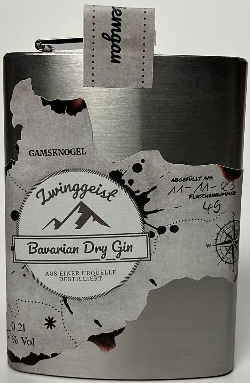 Gamsknokel Bavarian Dry Gin  im Loden Dry Gin verfahren hergestellt