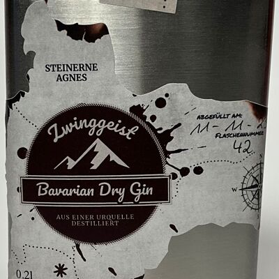 steinerne Agnes Bavarian Dry Gin  im Loden Dry Gin verfahren hergestellt
