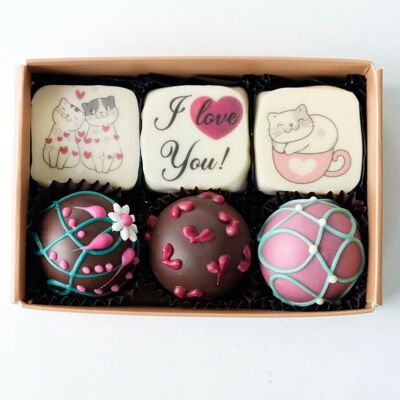 Schachtel Pralinen „Ich liebe dich“