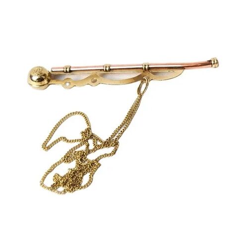 Nautical Brass Bosun Whistle Keychain
