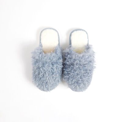 ADMAS Chaussons en peau de mouton pour femme