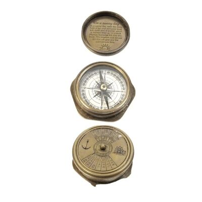 Pocket Titanic Calender Compass Antique Finish
