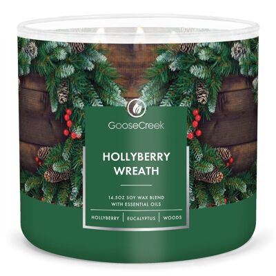 Hollyberry Wreath Goose Creek Candle® 411 grammi