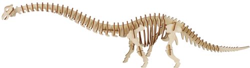 Diplodocus construction kit made of wood