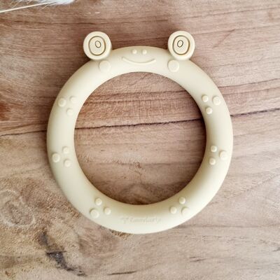 Silicone teething ring Frog - Beige