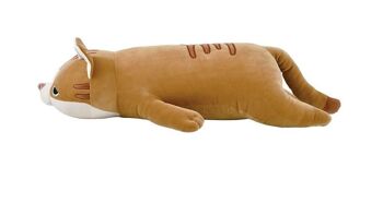 Peluche nemu nemu - MUGI - Chat Brun - Taille L - 54 cm 3