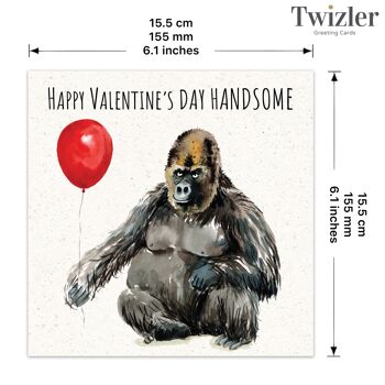 Carte de Saint-Valentin amusante - Gorille 2