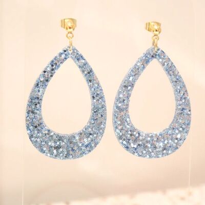 Storm blue drop earrings