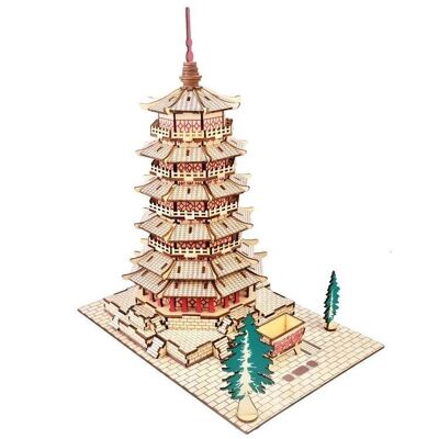 Construction kit Fogong Temple Buddha Tower (China) made of wood