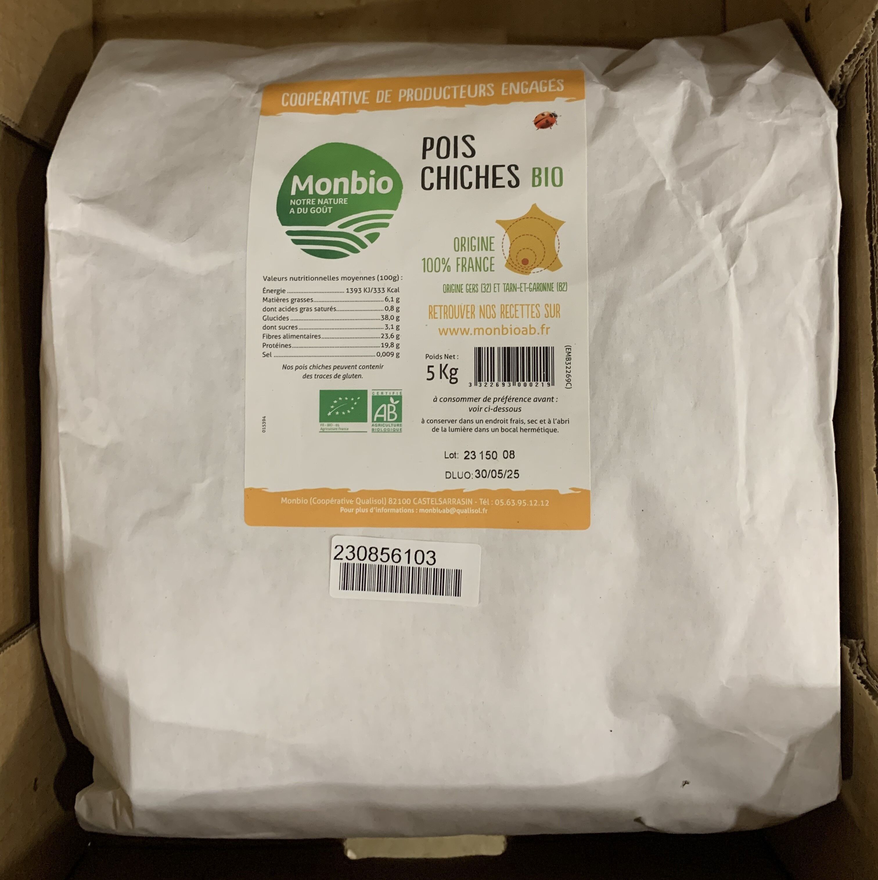 Garbanzos Monbio - 5kg