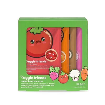 Colección de mascarillas faciales tipo ensaladera Veggie Friends de Mad Beauty