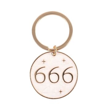 Porte-clés numéro angélique 666 2