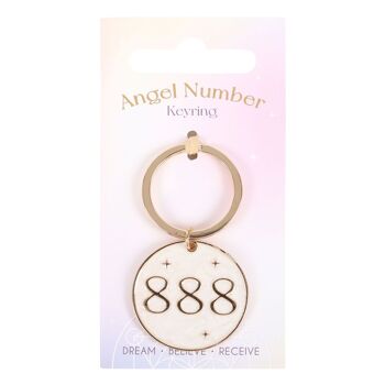 Porte-clés numéro angélique 888 1