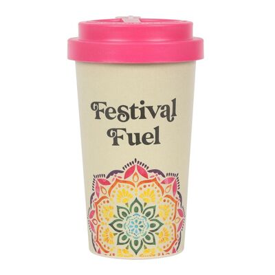 Tazza da viaggio ecologica in bambù Festival Fuel Mandala