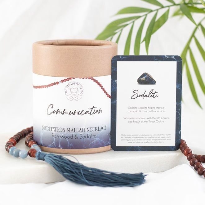 Collana Mallah Communication in palissandro e sodalite