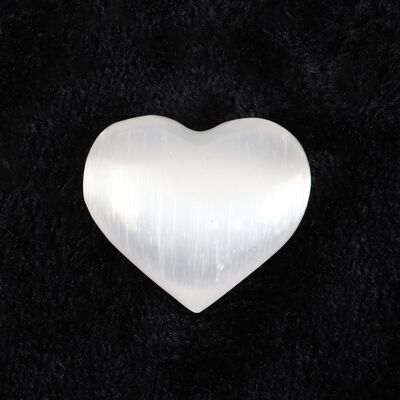 Piccolo cuore di cristallo di selenite