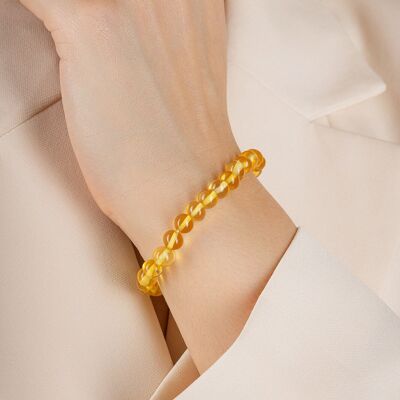 Bracelet ambre baroque citron